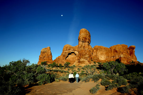 From Arches - Early AM - Moon still rising...