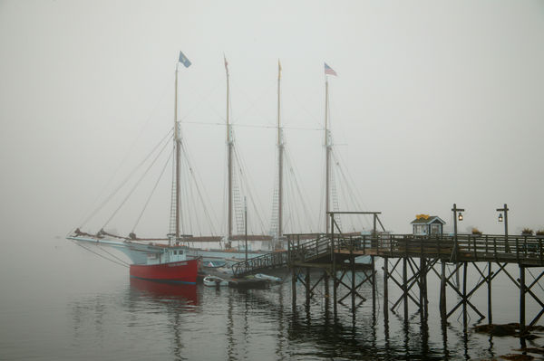 A grey morning in Bar Harbor, Maine...