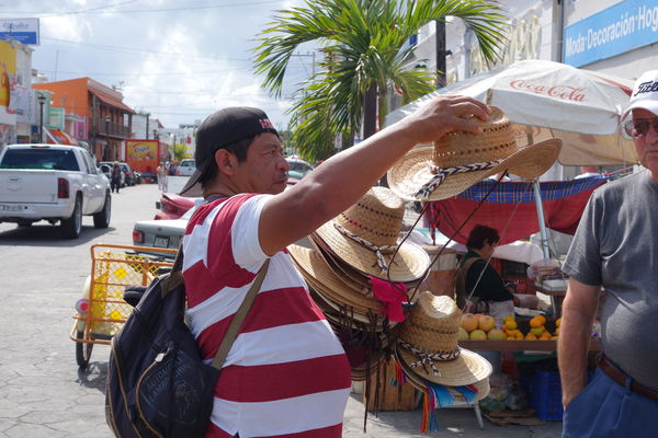 Hat street vendor...