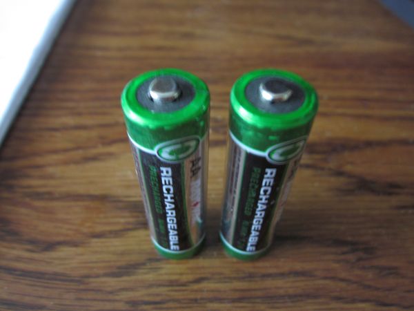 Found some batteries with bright green...