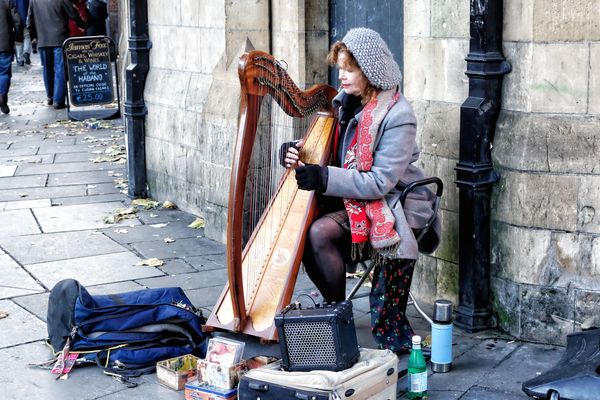 A street musician...