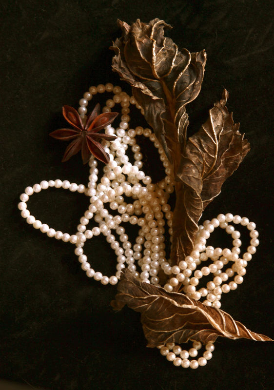 pearls among leaves...