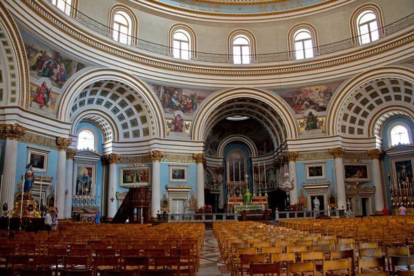 Inside the Mosta Dome church...