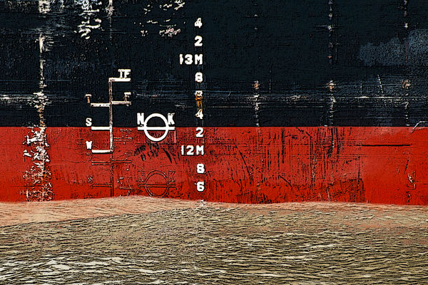 Plimsoll Marks on the side of a ship...