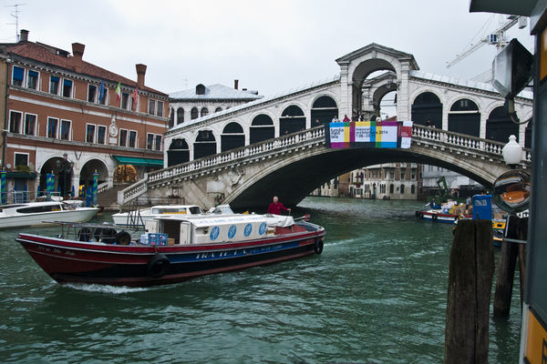 Bridge of Grand Canal in Venice, Italy...