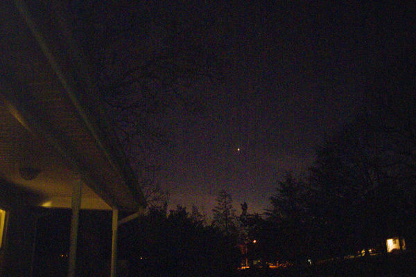 Planet Venus in the dark, iso 6, 8 sec exp, Nikkor...