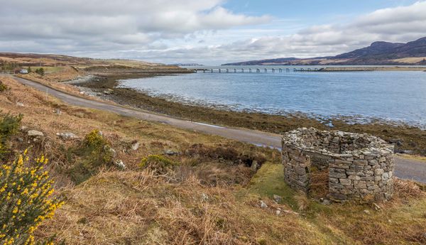 The Kyle of Tongue causeway - and a funny stone-bu...