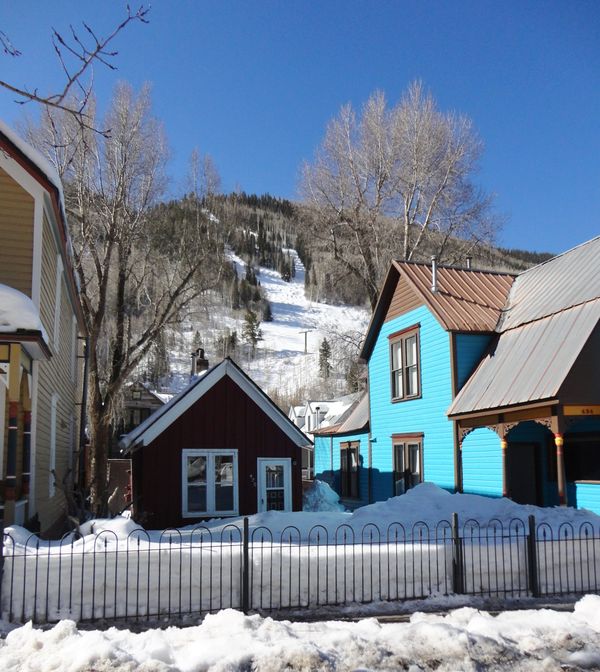 Colorful homes in Telluride...