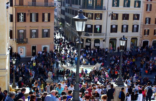 Piazza di Spagna, taken from the Spanish Steps...