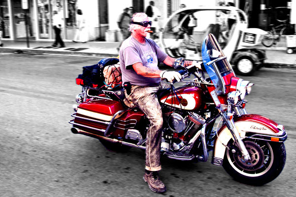 Biker in Key West, FL...