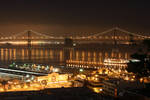 San Francisco Pier 15 and Oakland Bay Bridge...