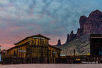 The Superstition Mountains in Apache Junction, Ari...