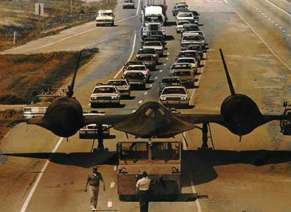 11. An SR-71 Blackbird Getting Bogged-Down In Traf...