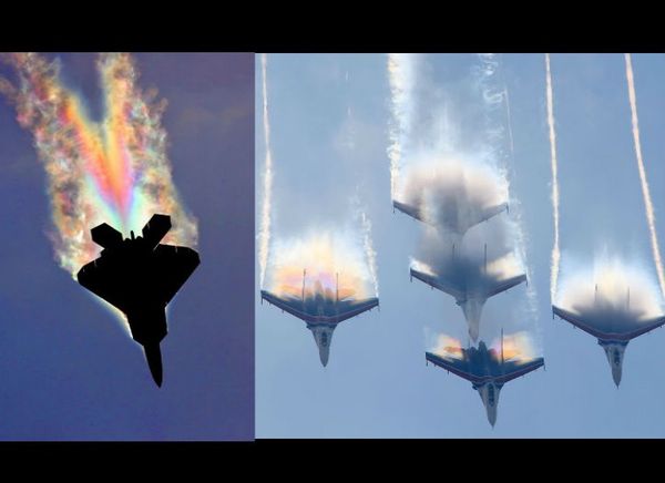 19. Rainbow Condensation From A F-22 Raptor (Left ...