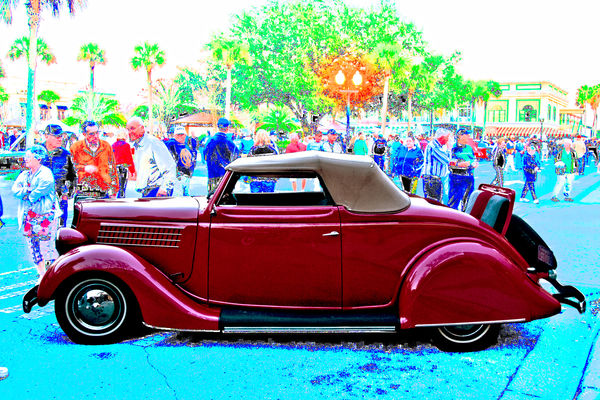 Vintage car at auto show at The Villages, FL...