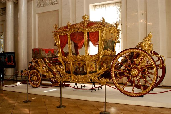 One of the gold overlaid royal coaches - yes, real...