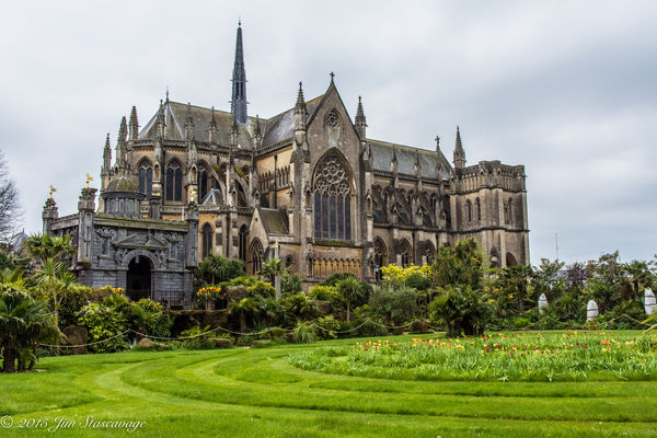 Arundel Cathedral as seen from the castle gardens...