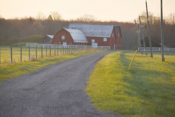the red barns at the farm...