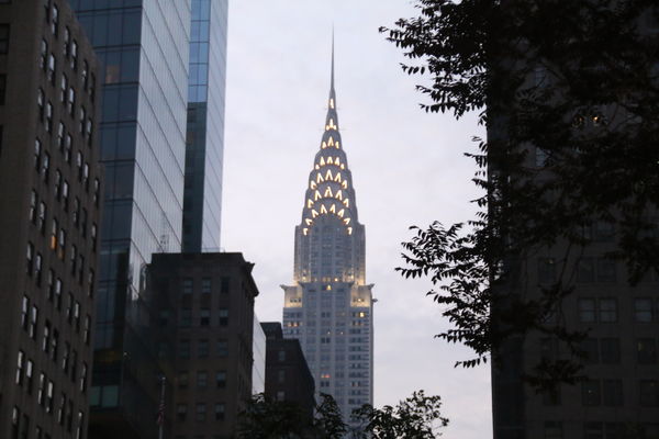 The Chrysler Building stands proudly....