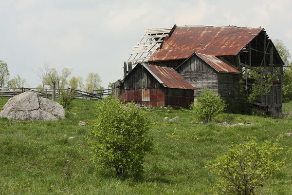 An old barn with out buildings...