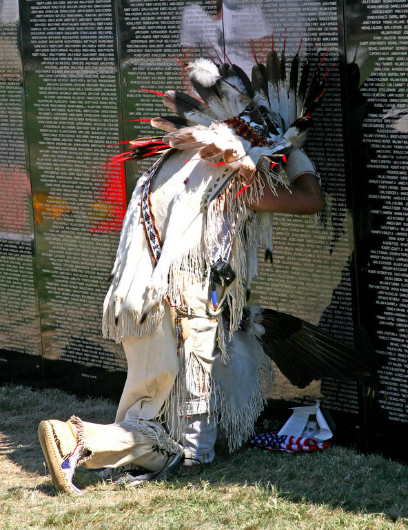 unknown Native American at the Memorial Wall...