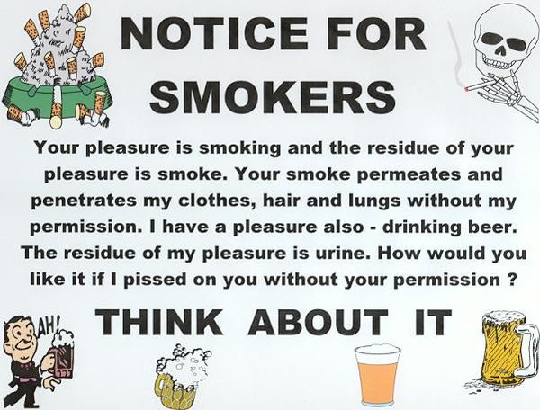 Notice for Smokers...