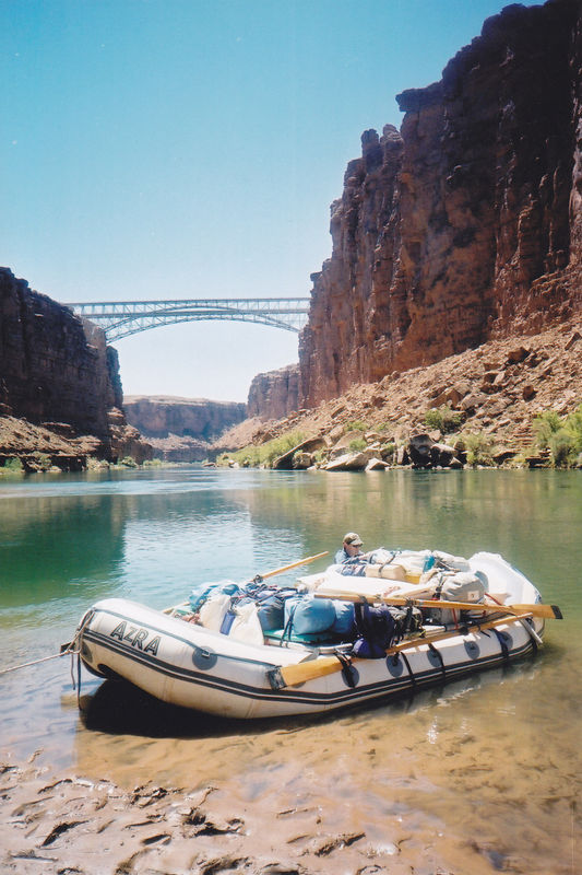 Lees Ferry starting out.Navajo Bridge in b/g 464 f...