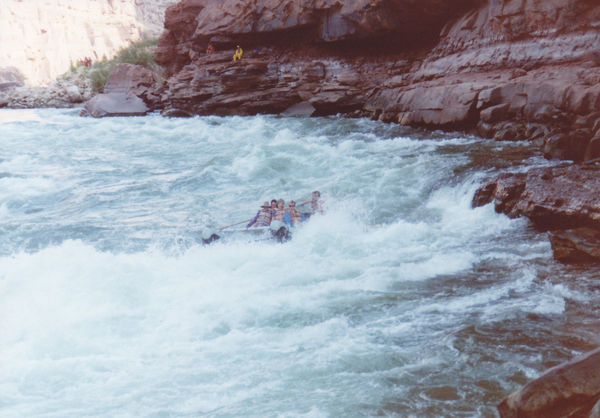 Unkar Rapid is a class 8 rapid.the raft you see is...