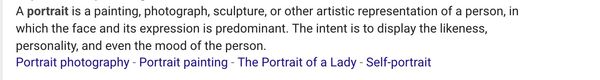 Definition of a portrait...
