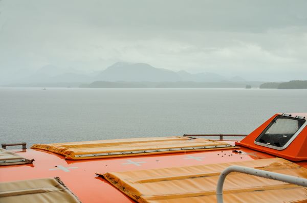 Top of a lifeboat....