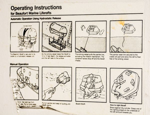 Instructions for use of life vessel...