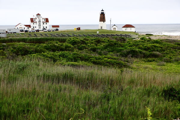 Point Judith Lighthouse at the Coast Guard Station...