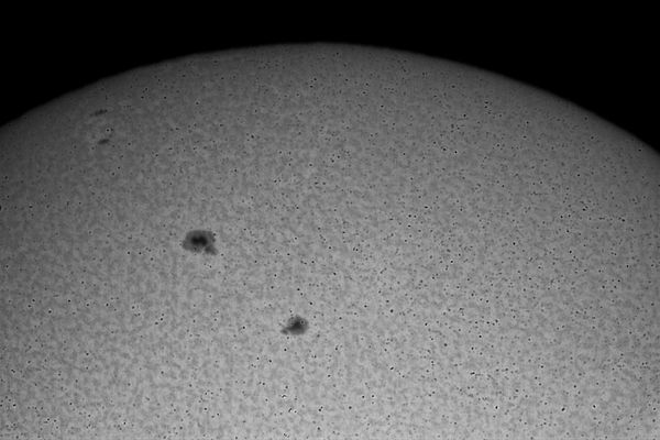 4 Large Areas Are Sun Spots...