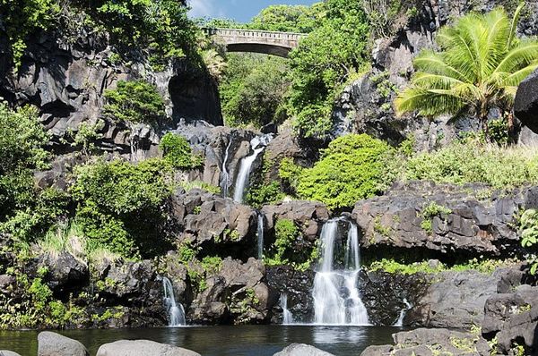 The Seven Sacred Pool at Haleakala Park; Maui...