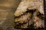 Macro detail shot of an old wooden crate...