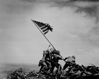 Raising the Flag on Iwo Jima - February 23, 1945, ...