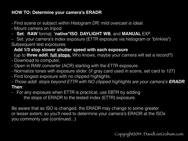 How to test your camera's  ERADR...