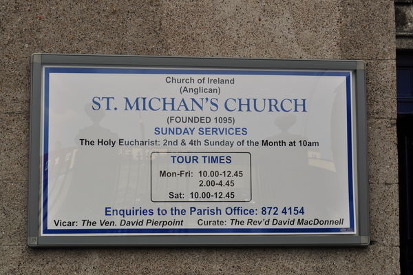 St Michan church sign...