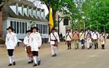 Virginian militia returning from a local muster in...