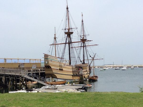 the Mayflower replica...