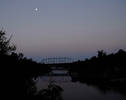 Moon over bridge...