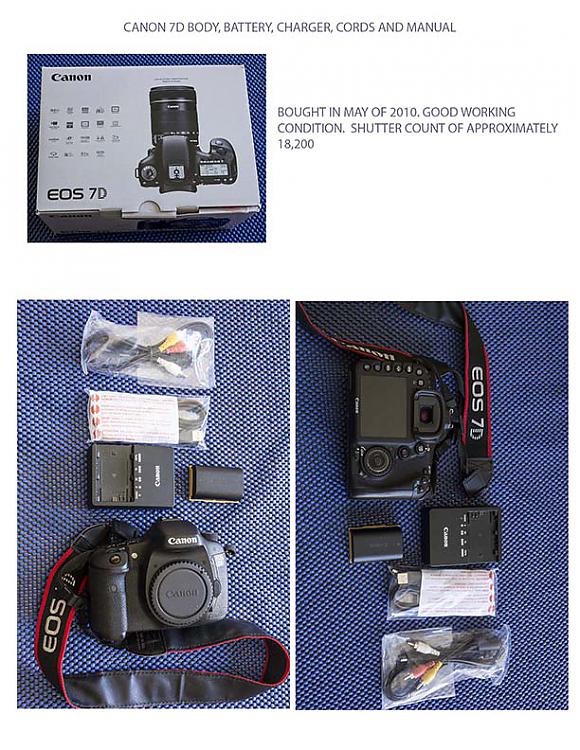 Canon 7D Body with strap etc...