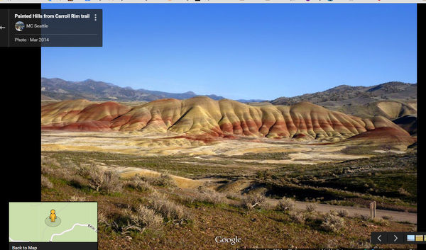 street view of the Painted Hills...