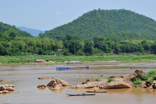 Confluence of the Mekong & Nam Kane Rivers.  North...