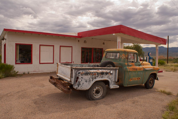 An old abandoned gas station...