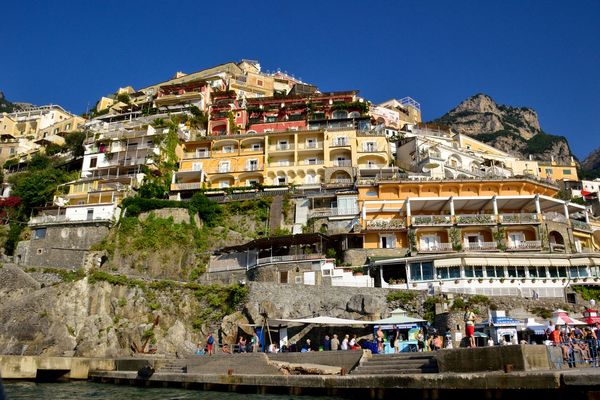 Looking back on Positano as we head out for a day ...