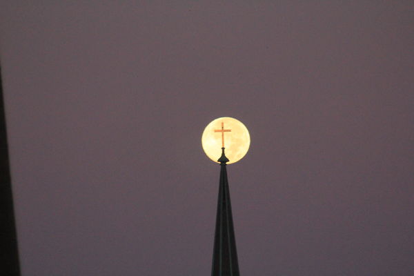 Corpus Christi Church steeple, Galesburg, IL   Sep...