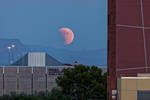Rising Full Moon Partial Eclipse over Superstition...