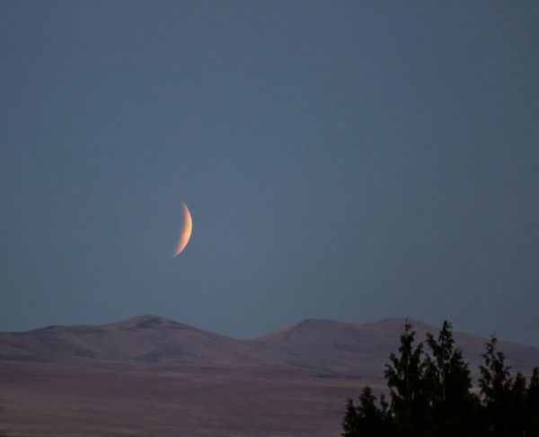 Just after sunset, our moonrise on Sunday night - ...