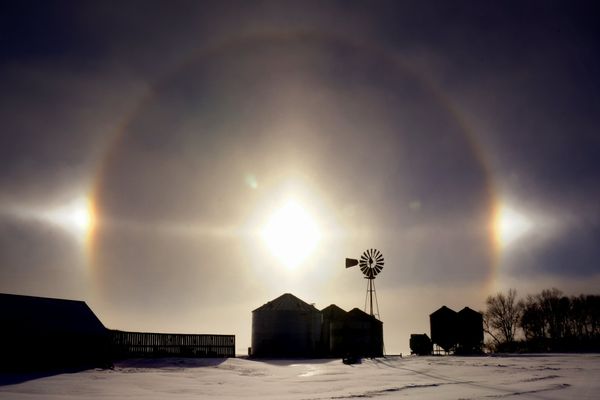 sundogs on a cold winter day...